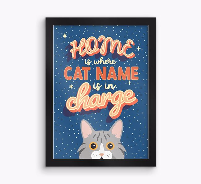 Home Is Where: Personalised {breedCommonName} Framed Print